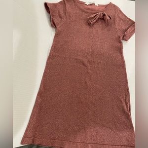 H&M girls Maeve glitter shirt dress size 6-8Y